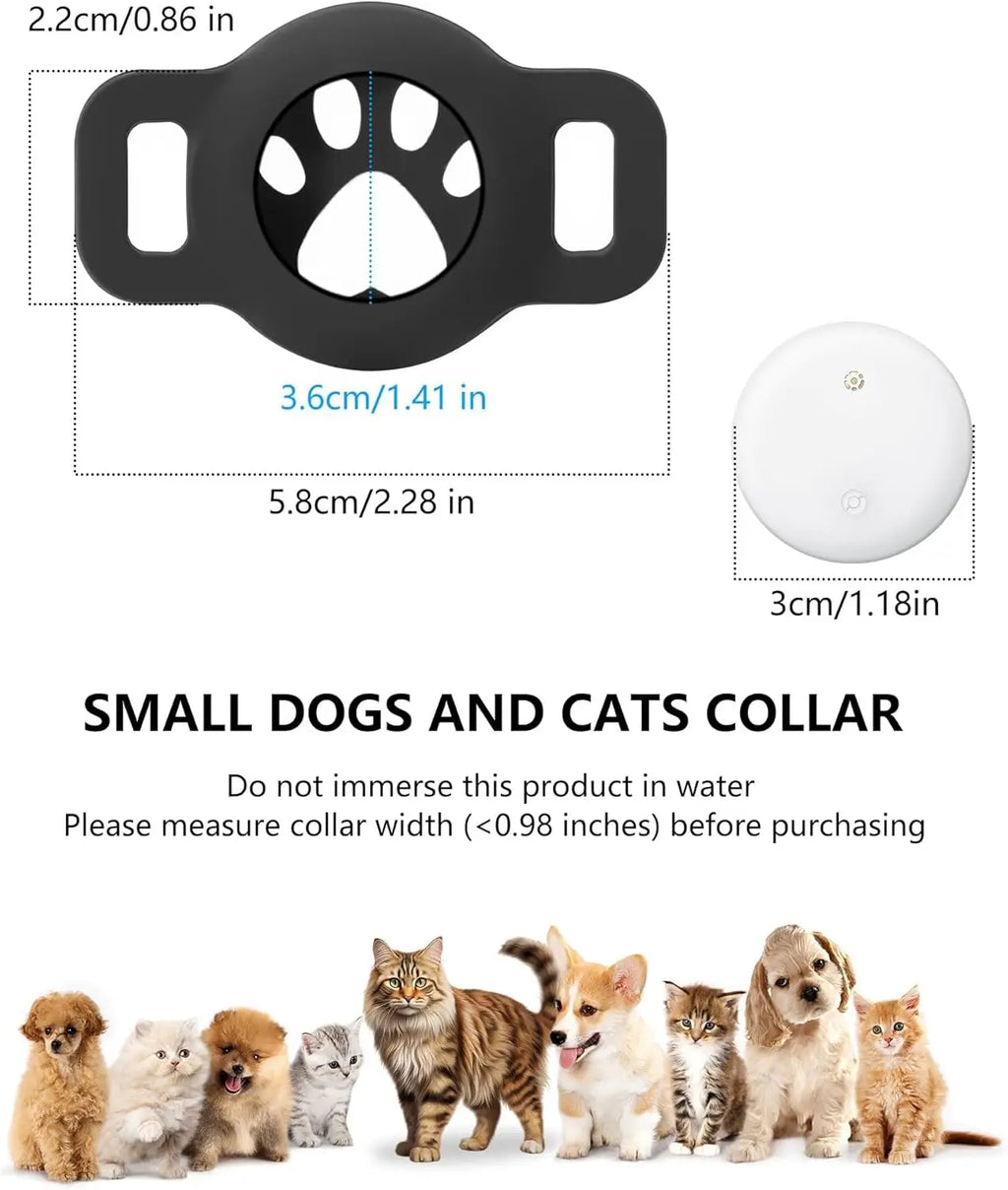 Rastreador Bluetooth Compatible con Google Find My (solo Android), rastreador para mascotas, rastreador de ubicación para gatos con soporte, collar para gatos