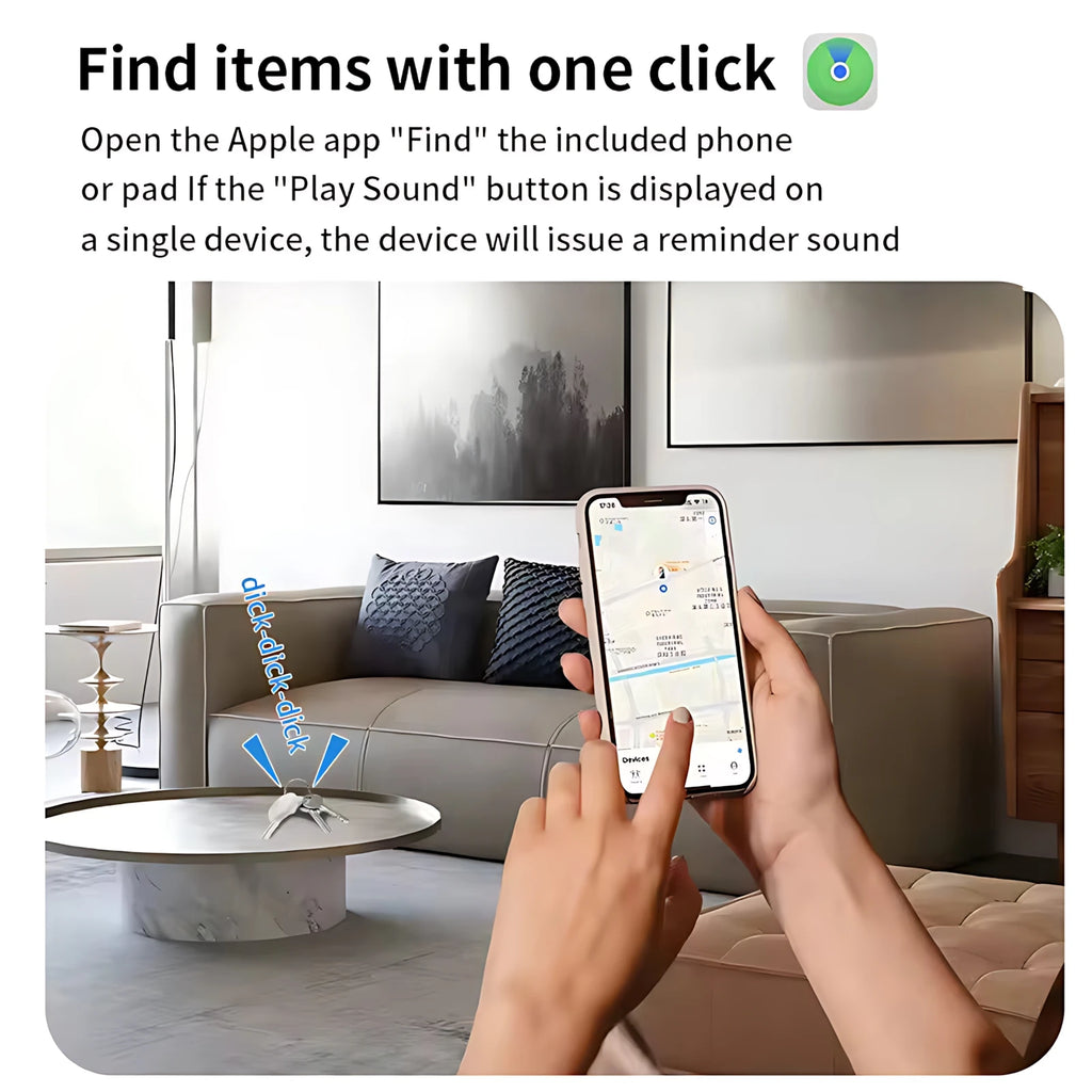 Minirastreador GPS inteligente con Bluetooth, compatible con la aplicación Find My ITag