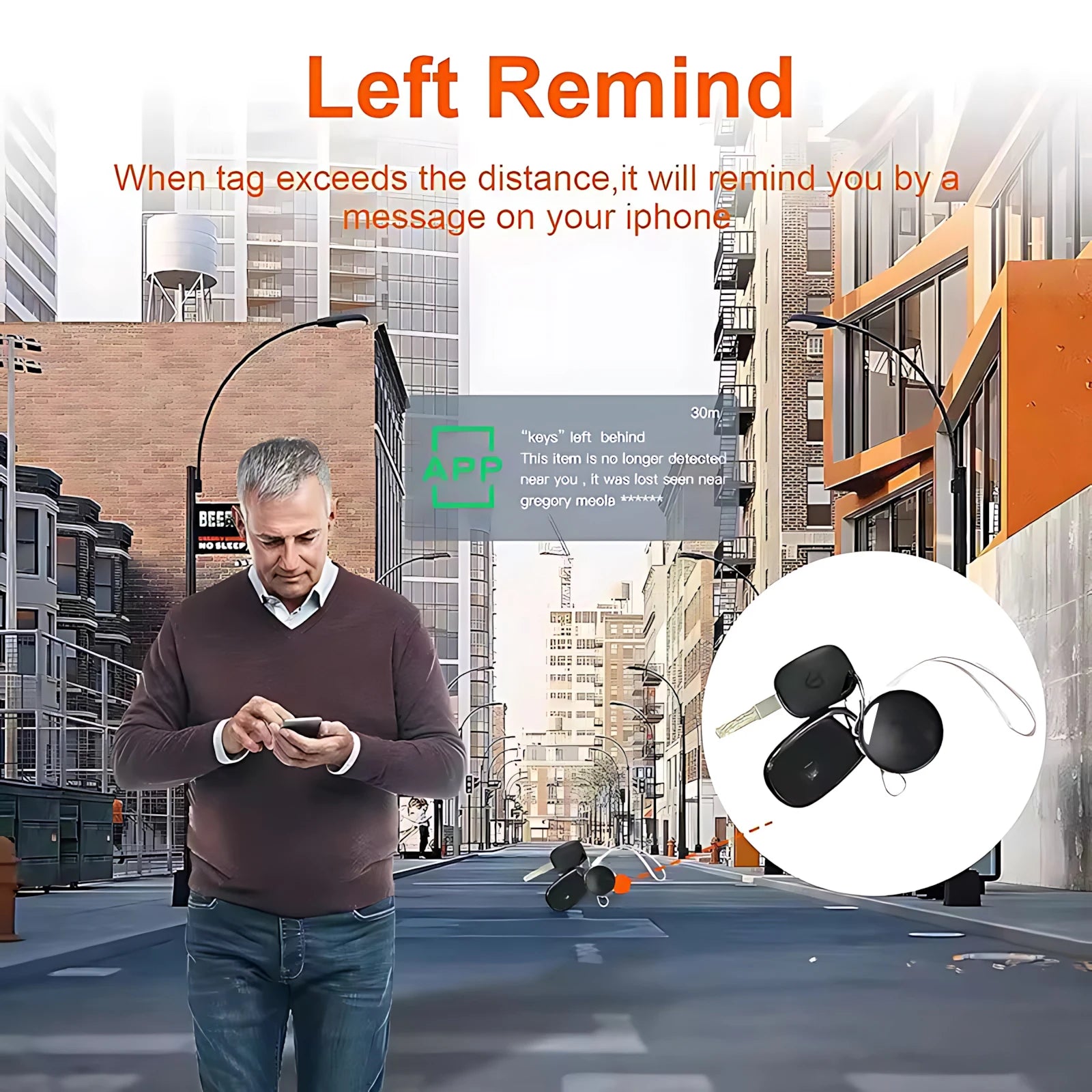 Minirastreador GPS inteligente con Bluetooth, compatible con la aplicación Find My ITag
